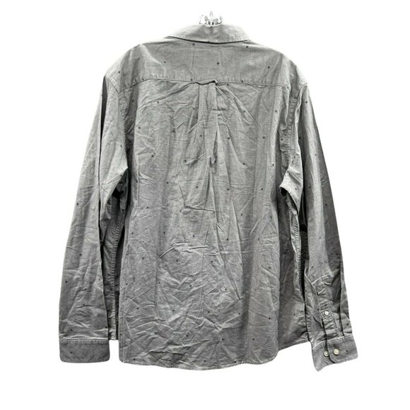 Goodfellow Shirt Men's XL Long-sleeve Button-down Slim Fit Gray Geometri… - Picture 2 of 7